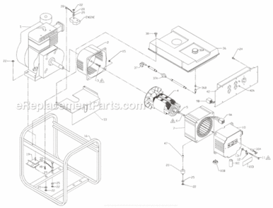 Page A Diagram and Parts List for PM052550001  Powermate Generator
