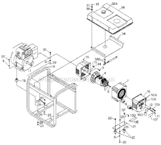 Page A Diagram and Parts List for PM053420201  Powermate Generator