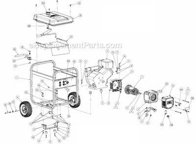 Part Location Diagram of 0062451 Powermate Carrier, Assembly