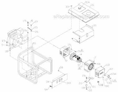 Page A Diagram and Parts List for PM053520205  Powermate Generator