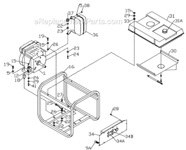 Page A Diagram and Parts List for PM053520218  Powermate Generator
