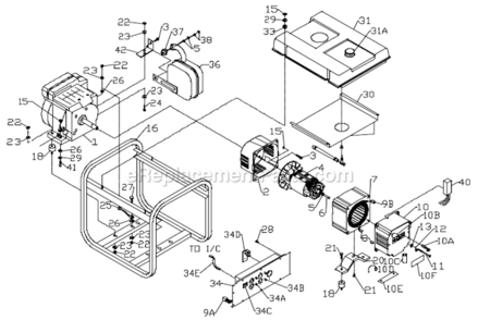 Part Location Diagram of 005094101 Powermate Muffler Bracket