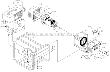 Page A Diagram and Parts List for PM0544208  Powermate Generator
