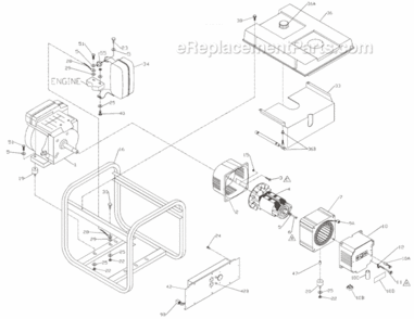 Part Location Diagram of 0062293 Powermate Carrier Assembly
