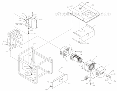 Page A Diagram and Parts List for PM0545006  Powermate Generator