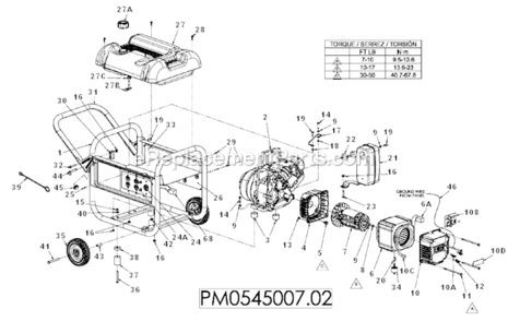 Part Location Diagram of 0055340 Powermate Cap, Fuel