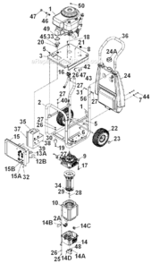 Part Location Diagram of 0056259 Powermate Nut- Hex 1-4-20 Keps