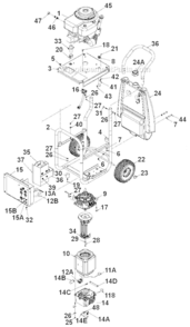 Page A Diagram and Parts List for PM0557501  Powermate Generator