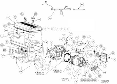 Part Location Diagram of 0062838SRV Powermate Cir Breaker Dual Snap-In 30A