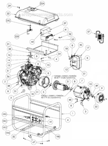 Page A Diagram and Parts List for PM0676800  Powermate Generator