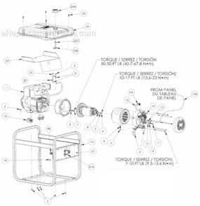 Page A Diagram and Parts List for PMA52530201  Powermate Generator