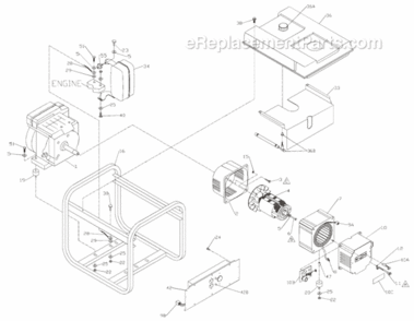 Page A Diagram and Parts List for PMA545004  Powermate Generator