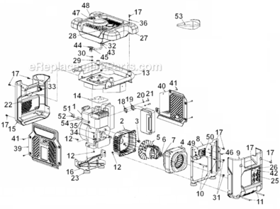 Part Location Diagram of 0055853 Powermate Assembly- Fuel Line