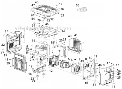 Part Location Diagram of 0063147 Powermate Panel- Recoil