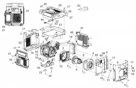 Page A Diagram and Parts List for PMC43180001  Powermate Generator