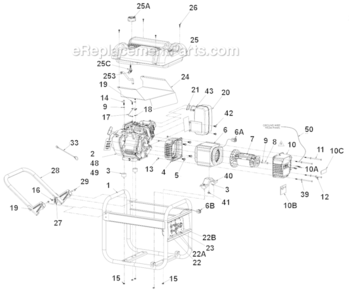 Page A Diagram and Parts List for PMC435251  Powermate Generator