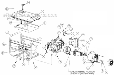 Page A Diagram and Parts List for PMC497002  Powermate Generator