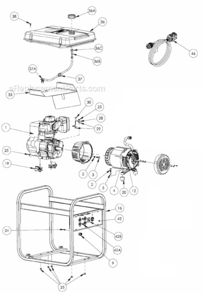 Page A Diagram and Parts List for PMC525502  Powermate Generator