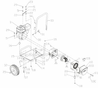 Page A Diagram and Parts List for PMC543000  Powermate Generator