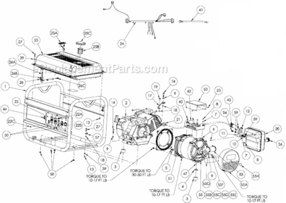 Page A Diagram and Parts List for PMC605000  Powermate Generator