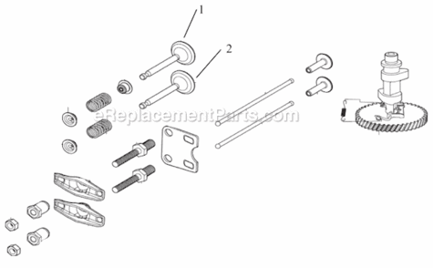 Part Location Diagram of A201633 Powermate Valve, Exhaust
