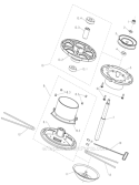 Cutting Head Assembly Diagram and Parts List for PWFT16022E  Powermate Trimmer