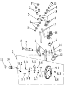 Valve Timing Assembly Diagram and Parts List for PWFT16022E  Powermate Trimmer
