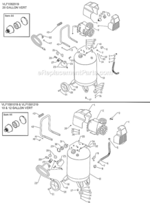 Part Location Diagram of 034-0219 Powermate Pressure Switch, 20 Gal