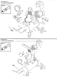 Page B Diagram and Parts List for VLF1581219  Powermate Compressor