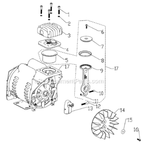 Page B Diagram and Parts List for VLP1581019  Powermate Compressor