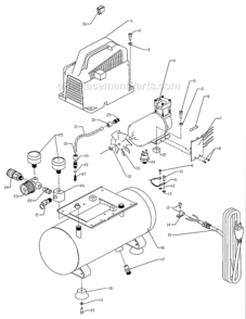 Page A Diagram and Parts List for VPF0000201  Powermate Compressor