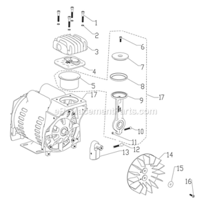 Page C Diagram and Parts List for VPF1581719  Powermate Compressor