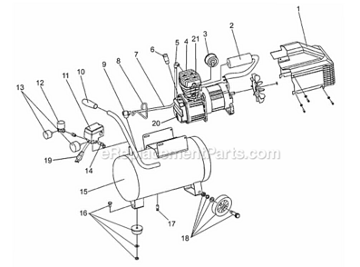 Part Location Diagram of 034-0169 Powermate Pressure Switch