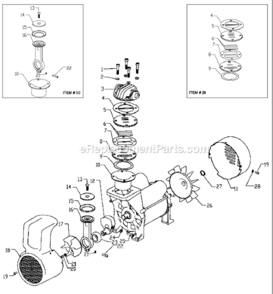 Page B Diagram and Parts List for VPP1080318  Powermate Compressor