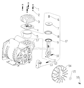 Page B Diagram and Parts List for VPP1580719  Powermate Compressor
