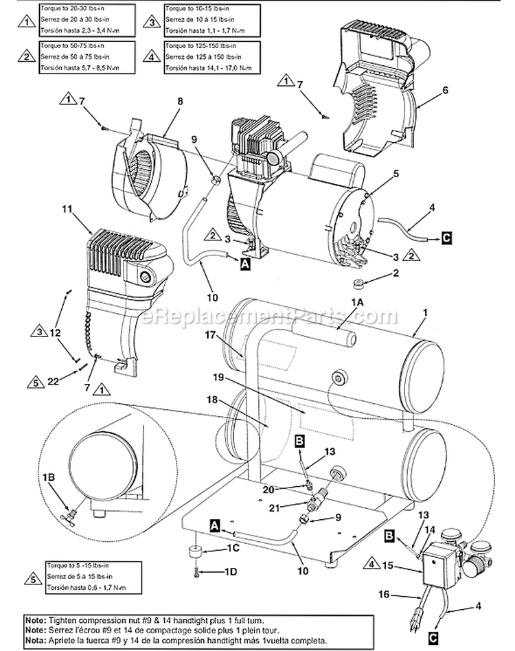 Page A Diagram and Parts List for S0200412  Powermate Compressor