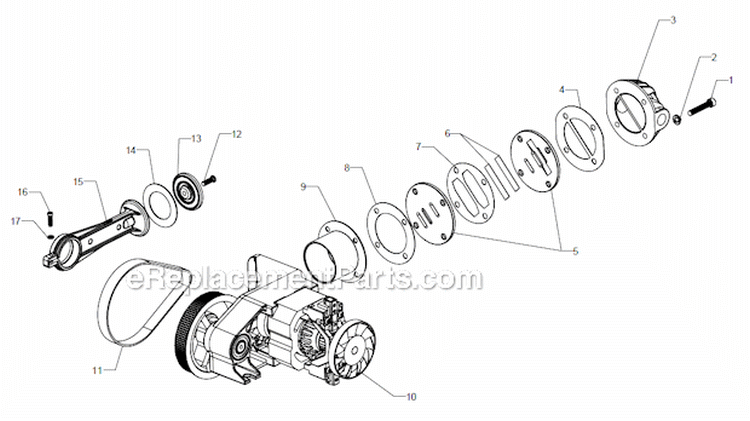 Page A Diagram and Parts List for VLP1281026  Powermate Compressor