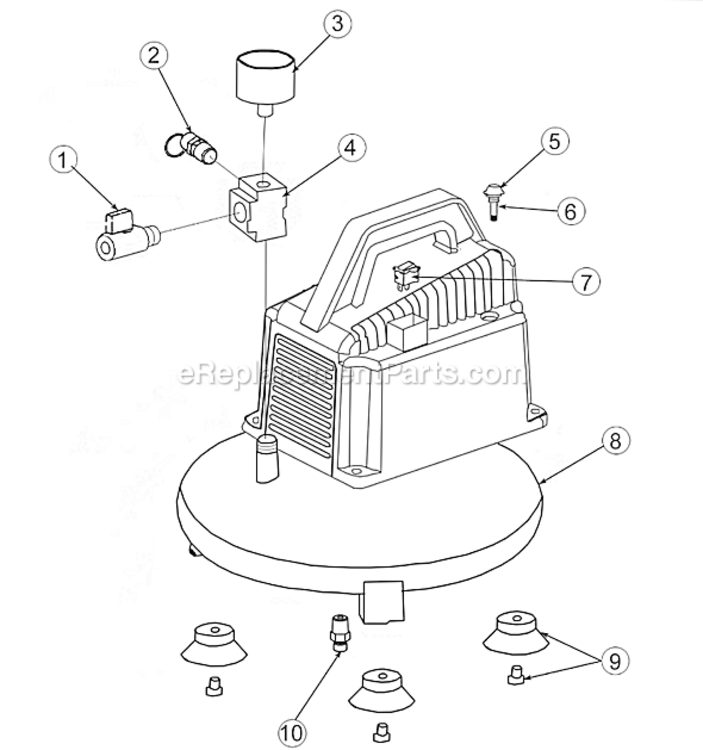 Page A Diagram and Parts List for VN0000101  Powermate Compressor
