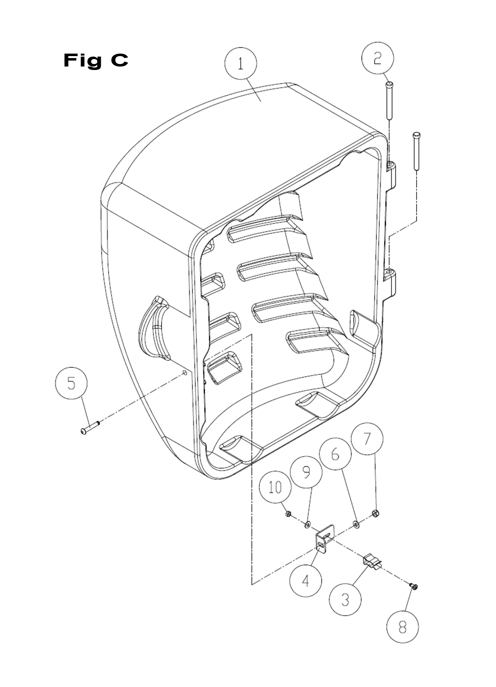 Fig-C Diagram and Parts List for PM25350K  Powermatic Table Saw