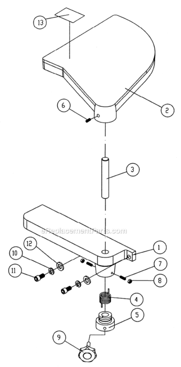 Cutterhead_Guard_Assembly Diagram and Parts List for 1285 1791307 Powermatic Planer Jointer