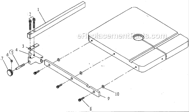 Fence Diagram and Parts List for 143  Powermatic Band Saw