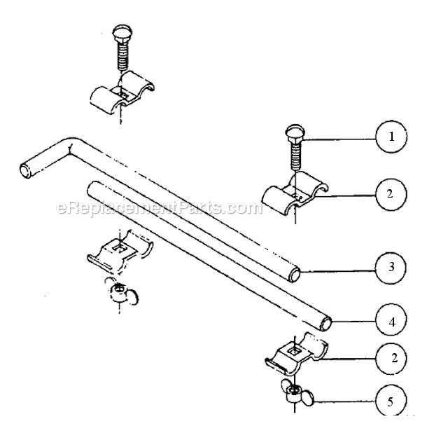 Stop Rod Diagram and Parts List for 143  Powermatic Band Saw