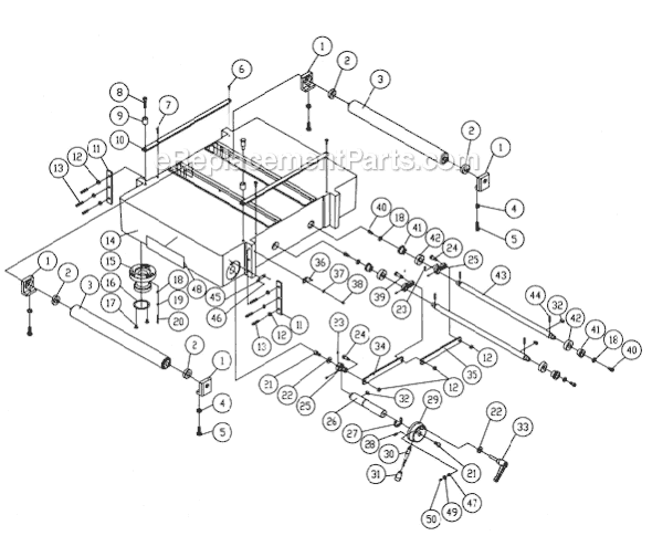 Page D Diagram and Parts List for 201HH 1791268 Powermatic Planer Jointer