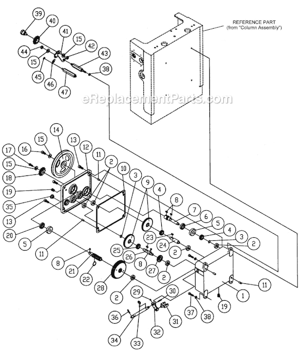 Page B Diagram and Parts List for 201HH 1791269 Powermatic Planer Jointer