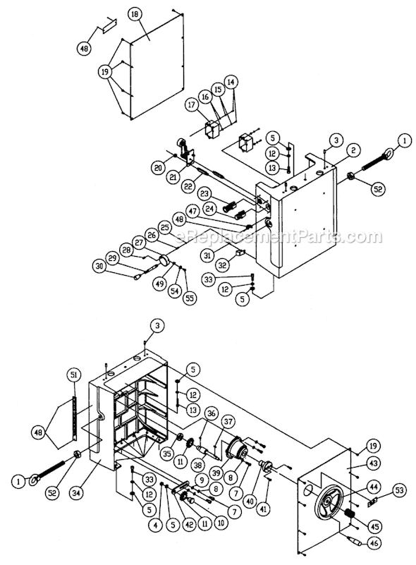 Page C Diagram and Parts List for 201 1791261 Powermatic Planer Jointer