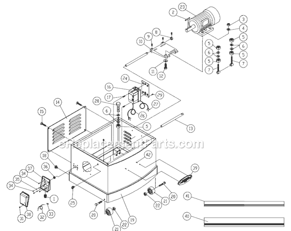Page D Diagram and Parts List for 209-3 1791297 Powermatic Planer Jointer