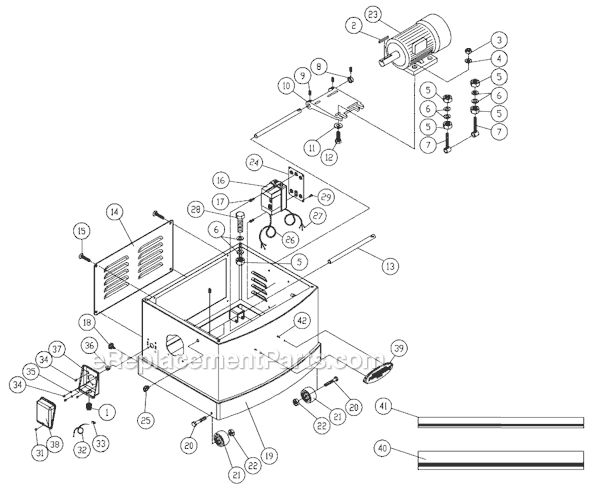 Page D Diagram and Parts List for 209HH-1 1791315 Powermatic Planer Jointer