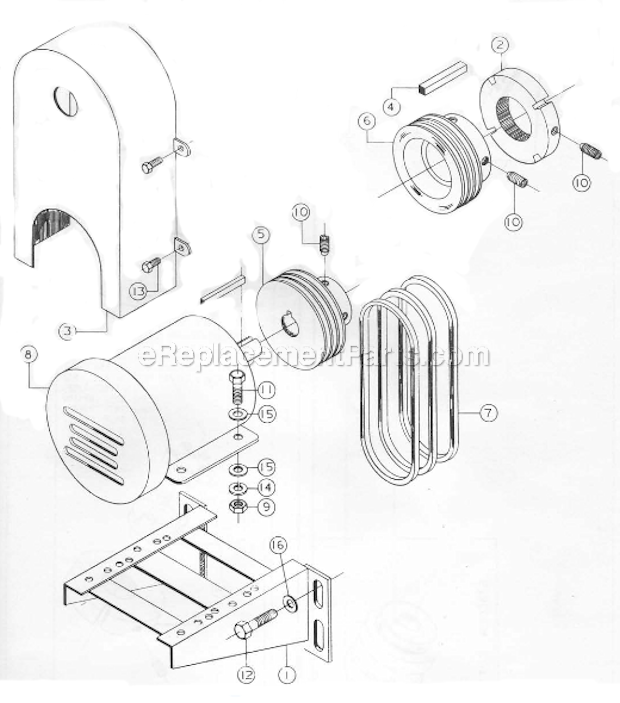 Page H Diagram and Parts List for 225  Powermatic Planer Jointer