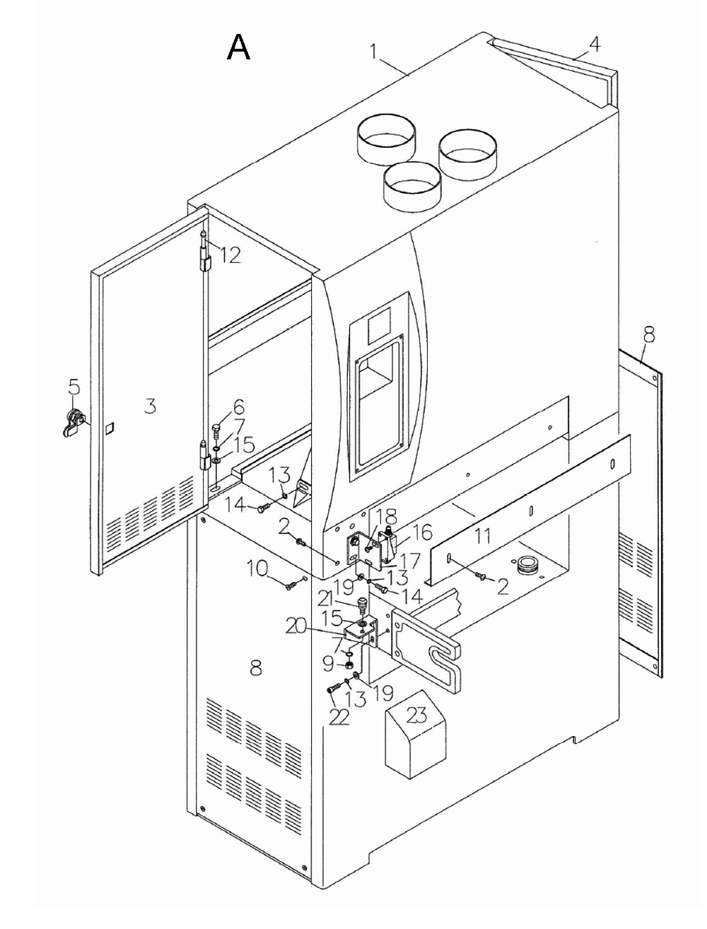 Fig-A Diagram and Parts List for 1790843  Powermatic Sander Grinder