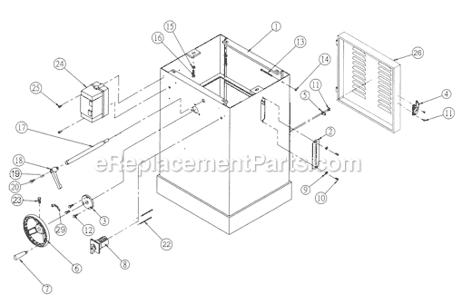 Page A Diagram and Parts List for 25A 1791273 Powermatic Shaper